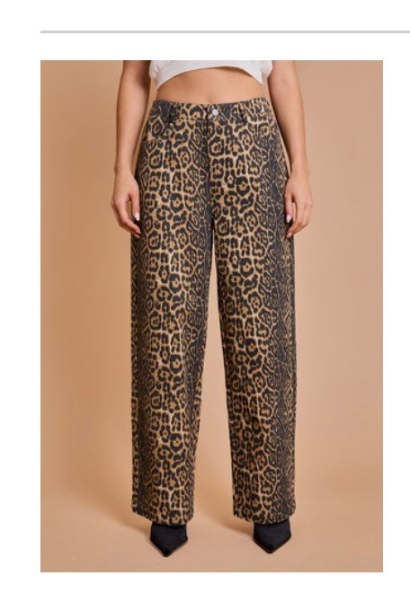 Charcoal Leopard jeans